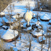 Zimní zoo ze vzduchu